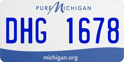 MI license plate DHG1678