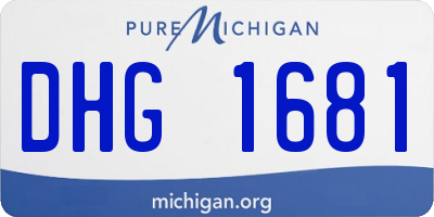 MI license plate DHG1681