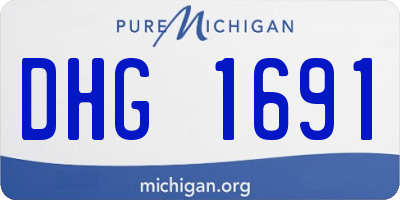 MI license plate DHG1691