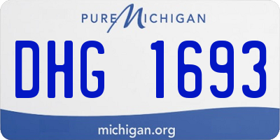 MI license plate DHG1693