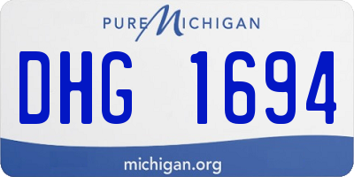 MI license plate DHG1694