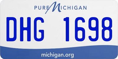 MI license plate DHG1698