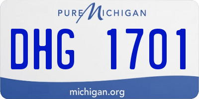 MI license plate DHG1701