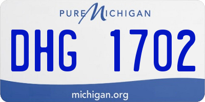 MI license plate DHG1702