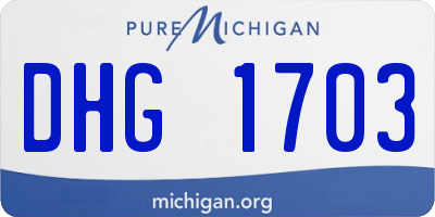 MI license plate DHG1703