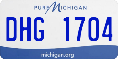 MI license plate DHG1704