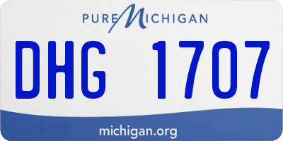 MI license plate DHG1707