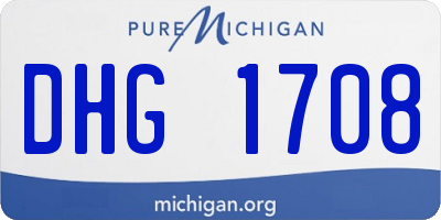MI license plate DHG1708