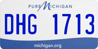 MI license plate DHG1713