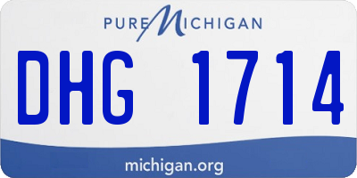MI license plate DHG1714
