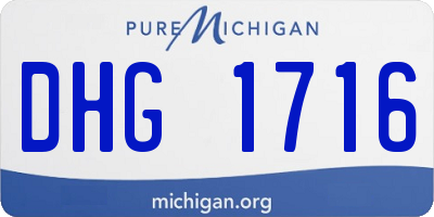 MI license plate DHG1716