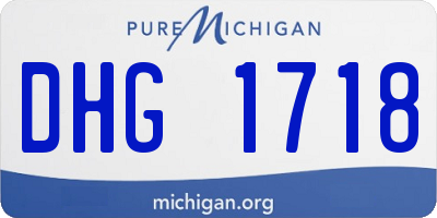 MI license plate DHG1718