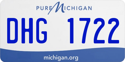 MI license plate DHG1722