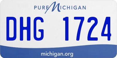 MI license plate DHG1724