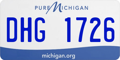 MI license plate DHG1726