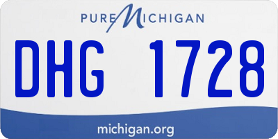 MI license plate DHG1728