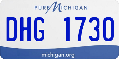 MI license plate DHG1730