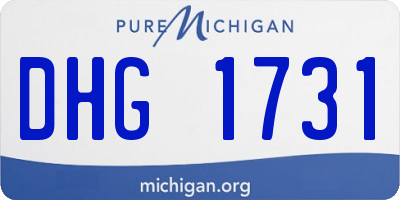 MI license plate DHG1731
