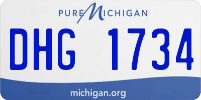 MI license plate DHG1734