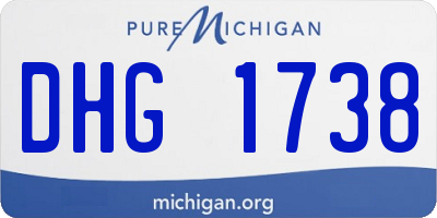 MI license plate DHG1738