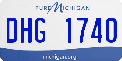 MI license plate DHG1740