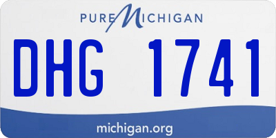 MI license plate DHG1741