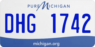 MI license plate DHG1742