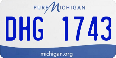 MI license plate DHG1743