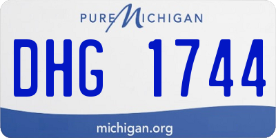 MI license plate DHG1744