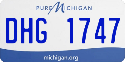 MI license plate DHG1747