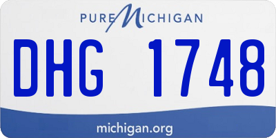 MI license plate DHG1748
