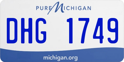 MI license plate DHG1749