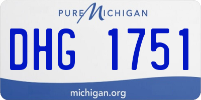 MI license plate DHG1751