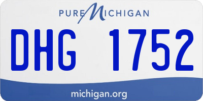 MI license plate DHG1752