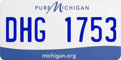 MI license plate DHG1753