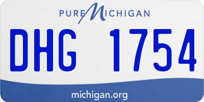 MI license plate DHG1754