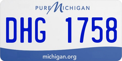 MI license plate DHG1758
