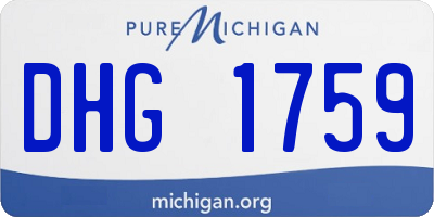 MI license plate DHG1759