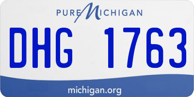 MI license plate DHG1763