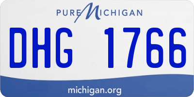 MI license plate DHG1766