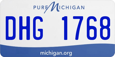 MI license plate DHG1768