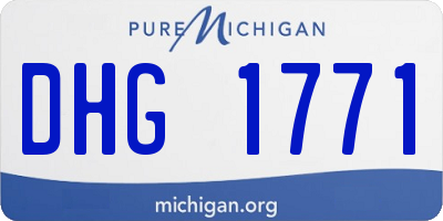 MI license plate DHG1771