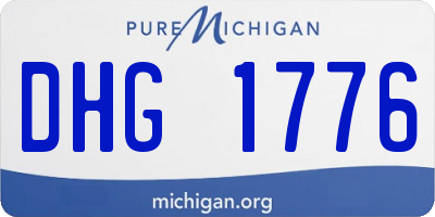 MI license plate DHG1776