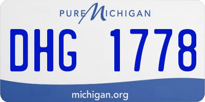 MI license plate DHG1778
