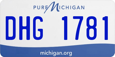 MI license plate DHG1781