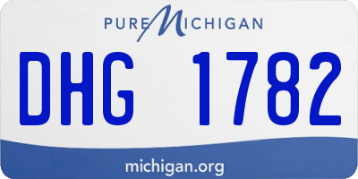MI license plate DHG1782