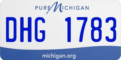 MI license plate DHG1783