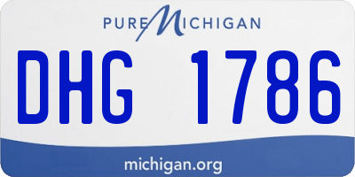 MI license plate DHG1786