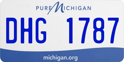MI license plate DHG1787