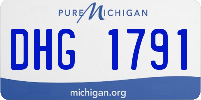 MI license plate DHG1791